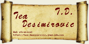 Tea Desimirović vizit kartica